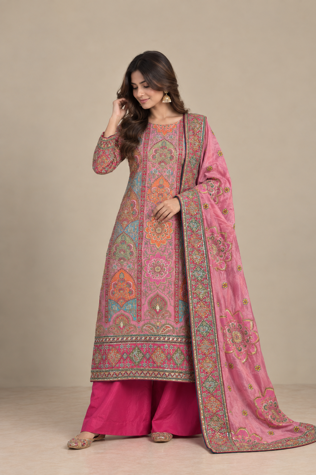 Gulnaar Suit (Unstitched)